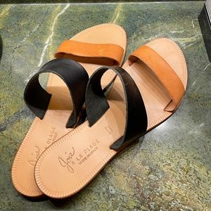 Joie a la Plage Black/Tan Sandals in EU40/9.5W